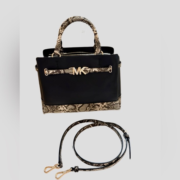 Michael Kors Black and Tan Satchel